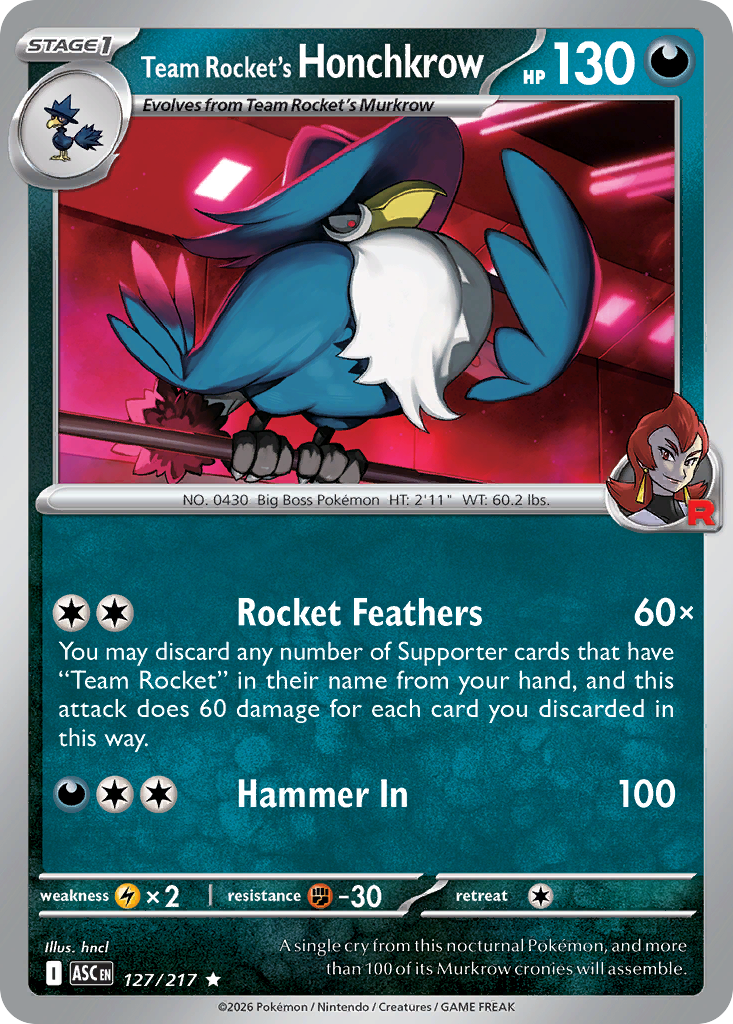 Team Rocket's Honchkrow (English)